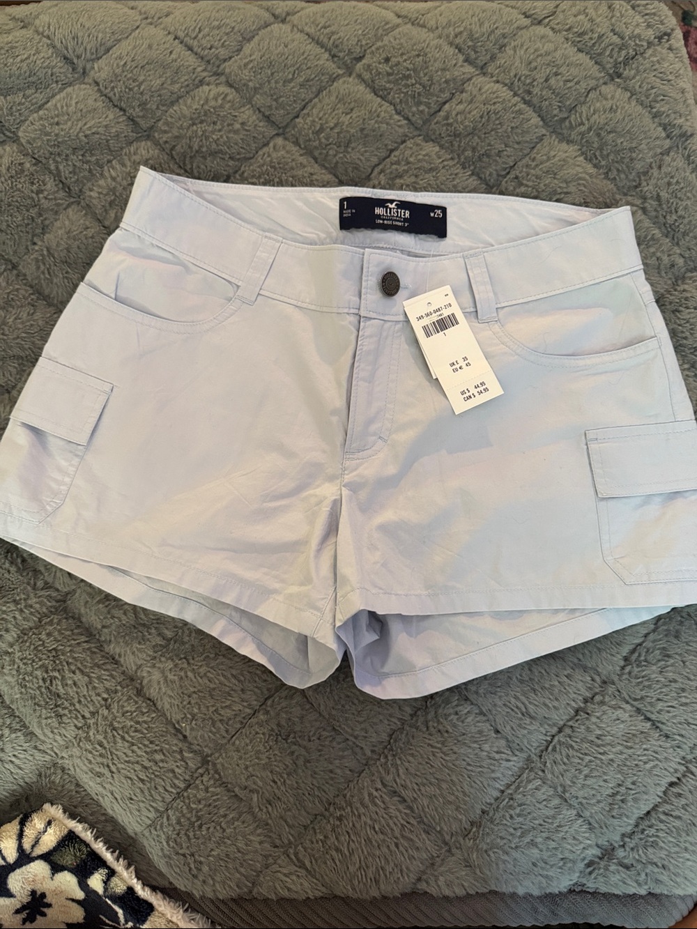 Hollister Light Blue Women's Utility Shorts